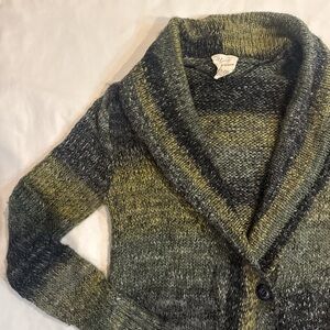 Andrea Jovine Olive and Charcoal Cardigan